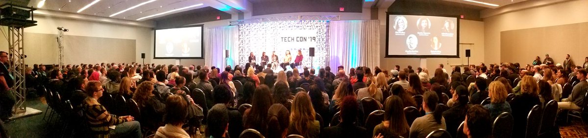 gajanp's tweet image. A standing room for the panel on #genderdiversity! The most amazing thing is the diversed attendance, including a lot of men!!! #DiversityandInclusion #TechCon19 @QLTechCon