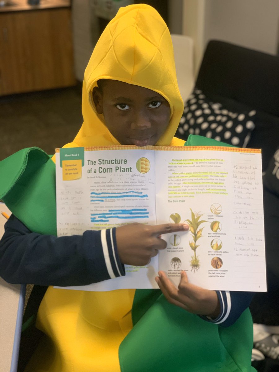 teamtibbs203's tweet photo. Look at this A-MAIZE-ing reader representing our newest unit in shared reading! #EinsteinOwls #einsteinstrong #Weare54 https://t.co/cSYGoH0yOt