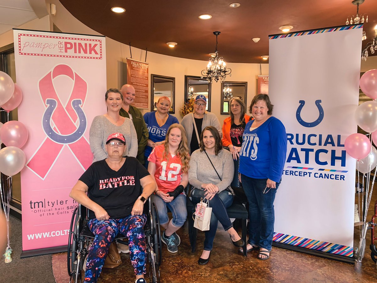 Colts Community (@coltscommunity) on Twitter photo 2019-10-17 11:53:13 Pamper Her Pink was an incredible day spent with breast cancer battlers and survivors!💕 Grateful to have teamed up with @AshleyHomeStore for the month of #CrucialCatch, @TylerMasonSalon for the ladies’ salon + spa treatments and @Harryandizzys for dinner! #HeartOfTheHorseshoe Pamper Her Pink was an incredible day spent with breast cancer battlers and survivors!💕 Grateful to have teamed up with @AshleyHomeStore for the month of #CrucialCatch, @TylerMasonSalon for the ladies’ salon + spa treatments and @Harryandizzys for dinner! #HeartOfTheHorseshoe