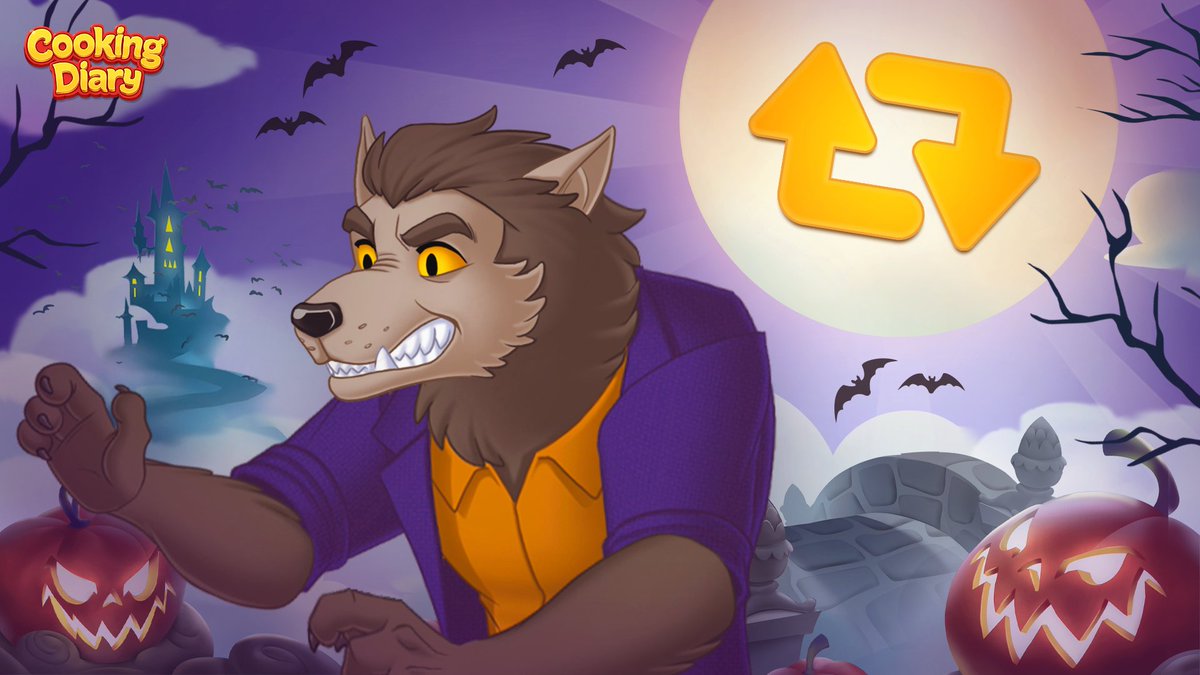 Oh, no! It's the Werewolf Customer! Hurry up and retweet this or he will devour everything in your restaurant!🍲🐺😋
Be one of the 15 lucky chefs to get 100 rubies!

#cookingdiary #contest

By participating in our contests, you accept our Privacy Policy: mytona.com/social-media-p…