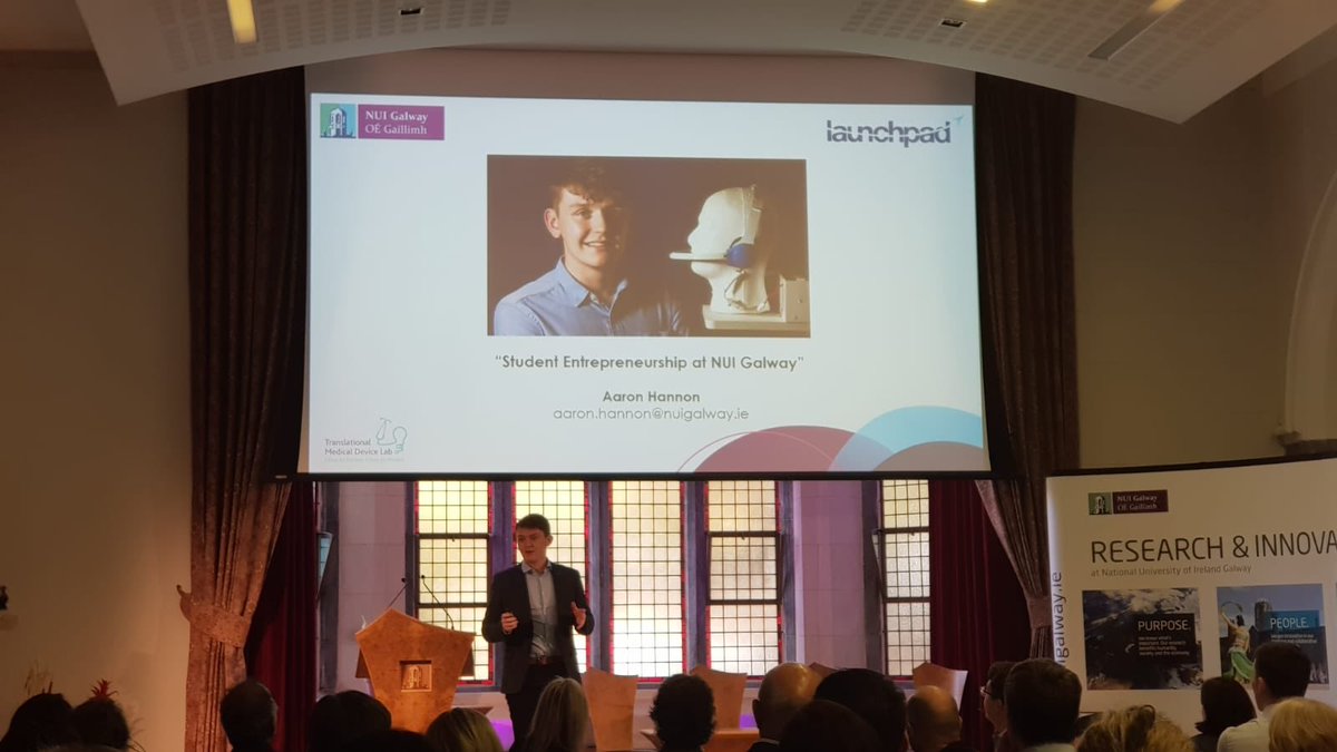So many proud moments working with @AaronDHannon and delighted to support him in sharing his innovation journey with @LaunchPadNUIG @TMDLab at @ResearchatNUIG Research and Innovation Symposium, an amazing entrepreneur whose star is on the rise #purposepeopleplace