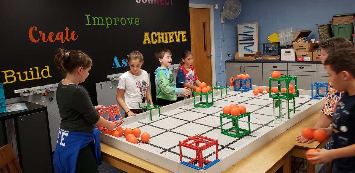StephanieMik's tweet photo. Our #HopeSchoolRI robotics club kicked off its season last night! Students learned about this year's challenge, scoped out the field, and brainstormed what they wanted their robot to be able to do. Thank you, Mrs. Napolitano for coaching with me!! https://t.co/4r26XvdK9M