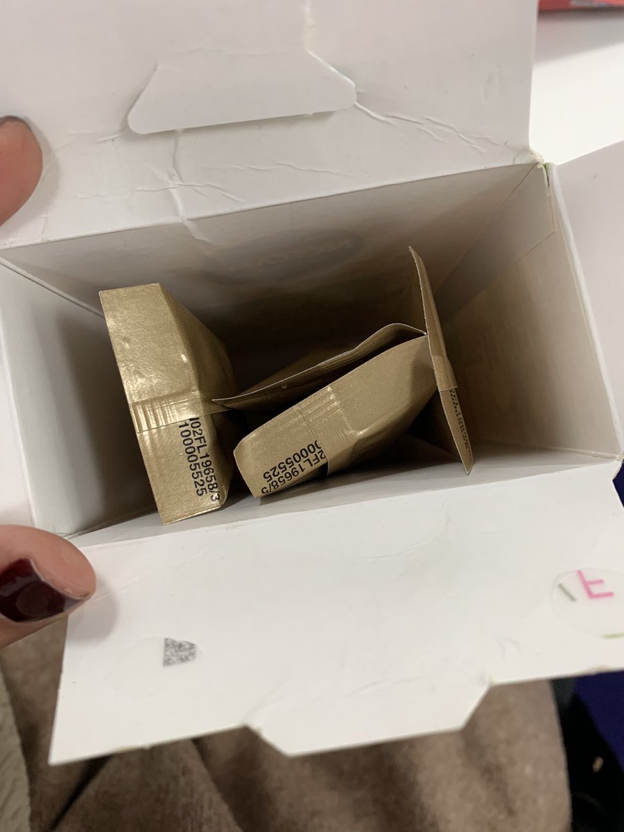 lvllondon's tweet photo. . @Tesco @NESCAFE just purchased this from your Borehamwood branch and there’s sachets missing from the box, when I’ve got home I’ve noticed my box has been opened.  I’m not travelling back to that branch to return this as I can’t....! Fuming https://t.co/mRDDO1ZDpo