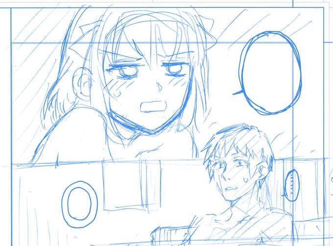 さっき開いた作業ページ、ハルヒが丁寧に下描きされてるのに対してキョンがネームから直で仕上げまでされてて意味不明だった🤔 