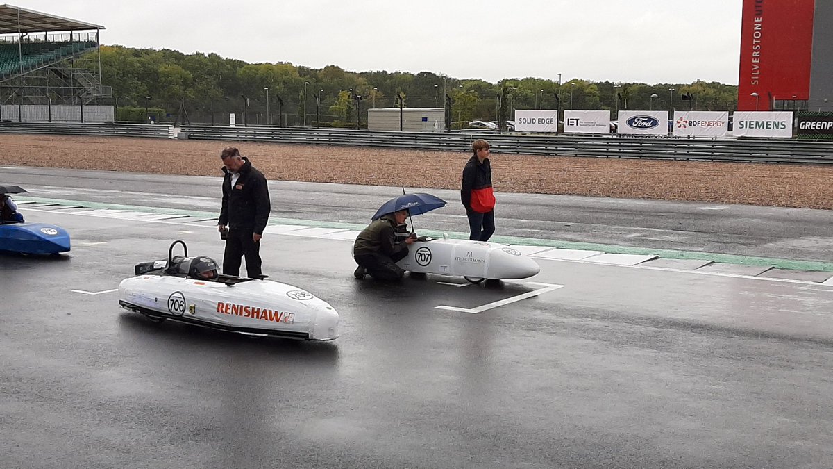 The <a href="/RenishawGP/">Renishaw Greenpower Team</a> team are lining up on the grid for the <a href="/Greenpowertrust/">Greenpower Education Trust</a> #gpfinal <a href="/SilverstoneUK/">Silverstone</a> .Good luck to all competitors. It's now raining. #STEM #apprenticeships #GraduateJobs #Career #WomenInSTEM #Engineering <a href="/TeamBirdGP/">Team Bird Racing</a> <a href="/GreenPowerIB/">Greenpower Iberia</a>