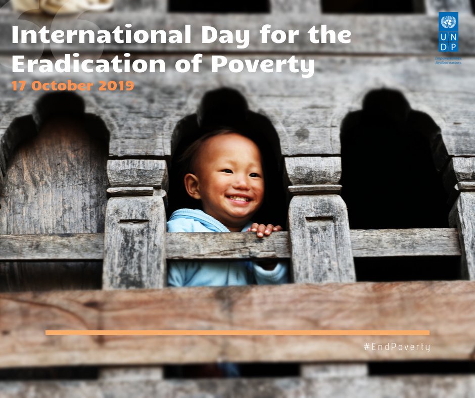 Today is the International #PovertyEradicationDay. Keeping people out of poverty is key to achieving #GlobalGoals. <a href="/UNDP_Bhutan/">@UNDP_Bhutan</a> remains committed to supporting Bhutan in eradicating poverty in all its forms and dimensions to achieve #GrossNationalHappiness and #SDGs.
#EndPoverty