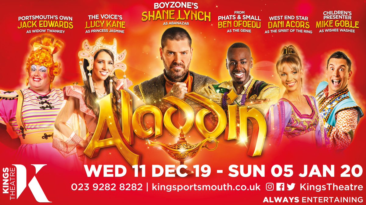 Jack Edwards (@jackedwards77) on Twitter photo Can't believe that just over a month we start Panto rehearsals for Aladdin <a href="/KingsTheatre/">Kings Theatre</a> <a href="/MTProductionsLD/">Mark Thompson Productions</a> Are we all off book yet? <a href="/shanelynchlife/">Shane Lynch</a> <a href="/BigBenOfoedu/">Ben Ofoedu</a> @Lucy__Kane <a href="/michaelgoble/">Mike Goble</a> <a href="/daniacors/">Dani Acors</a> <a href="/TheDanSlade/">Daniel Slade</a>
Tickets are litrally flying out!!
kingsportsmouth.co.uk/whatson-event/… Can't believe that just over a month we start Panto rehearsals for Aladdin <a href="/KingsTheatre/">Kings Theatre</a> <a href="/MTProductionsLD/">Mark Thompson Productions</a> Are we all off book yet? <a href="/shanelynchlife/">Shane Lynch</a> <a href="/BigBenOfoedu/">Ben Ofoedu</a> @Lucy__Kane <a href="/michaelgoble/">Mike Goble</a> <a href="/daniacors/">Dani Acors</a> <a href="/TheDanSlade/">Daniel Slade</a>
Tickets are litrally flying out!!
kingsportsmouth.co.uk/whatson-event/…