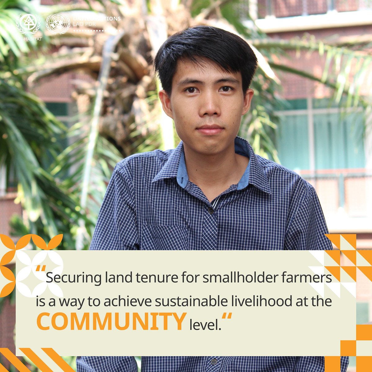 UNinLaoPDR's tweet image. What does working for Communities 🏘️ mean for you? – we asked Thatsanee Sanouban at @UNHABITAT #Laos. This is what he shared with us ⬇️:

#WeAreDevelopment #OneUN #UNDay #GlobalGoals