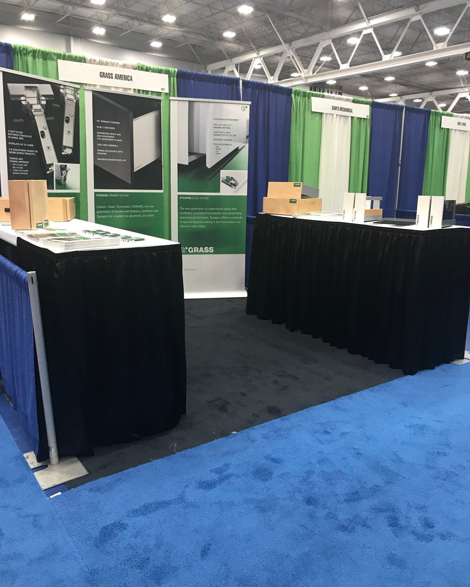 Today is the first day of #woodproexpo and we are super excited to see everyone! Stop by our booth 427 and say hi 👋 #grasshardware #woodworking #woodworkingnetwork