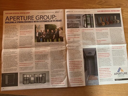 GroupAperture's tweet photo. Thank you to Chris Champion @GlassNewsmag for visiting us and for this fantastic double page spread. https://t.co/mcfUsFyJlf