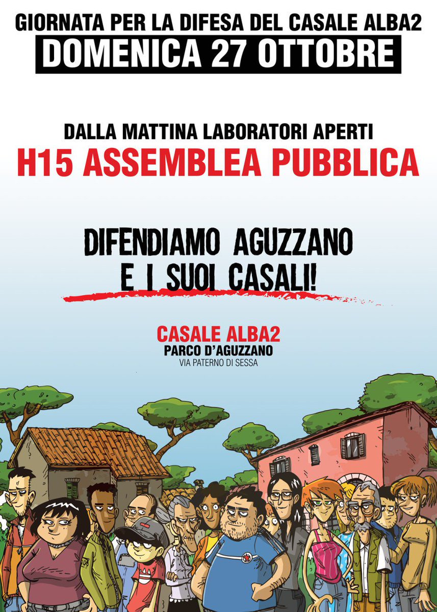 ForumAguzzano's tweet photo. Difendiamo il parco di Aguzzano, Difendiamo Casale Alba2! Domenica 27 ottobre, tutti i laboratori aperti, pranzo sociale e alle 15 assemblea pubblica! https://t.co/tQSjAwZJPl