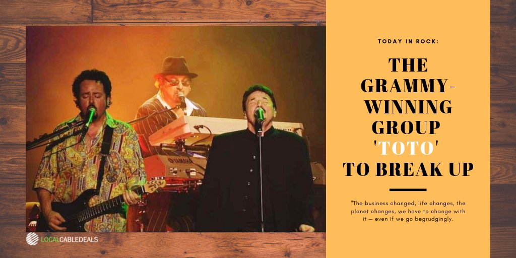 After their 40th anniversary tour, the American rock band #Toto shall be no more, says the lead guitarist Steve Lukather.
Check out their #LiveAid prime performance with #LocalCableDeals and raise your glass to their memory!
Visit bit.ly/localcabledeal… for more info.
#musicnews