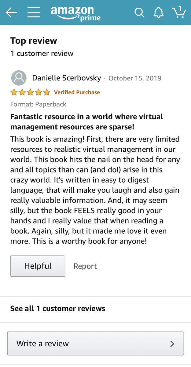 UnashamedVM's tweet image. And just like that, the book has its first verified (5⭐️) review on @amazon. 

Whooooo! 

#virtualmanagement #remotework #remotejobs #management #remoteassistant #corporate #nonprofit #virtualjobs #virtualemployment #book #guide #review #fivestars #feedback @atdpress @kathyw72