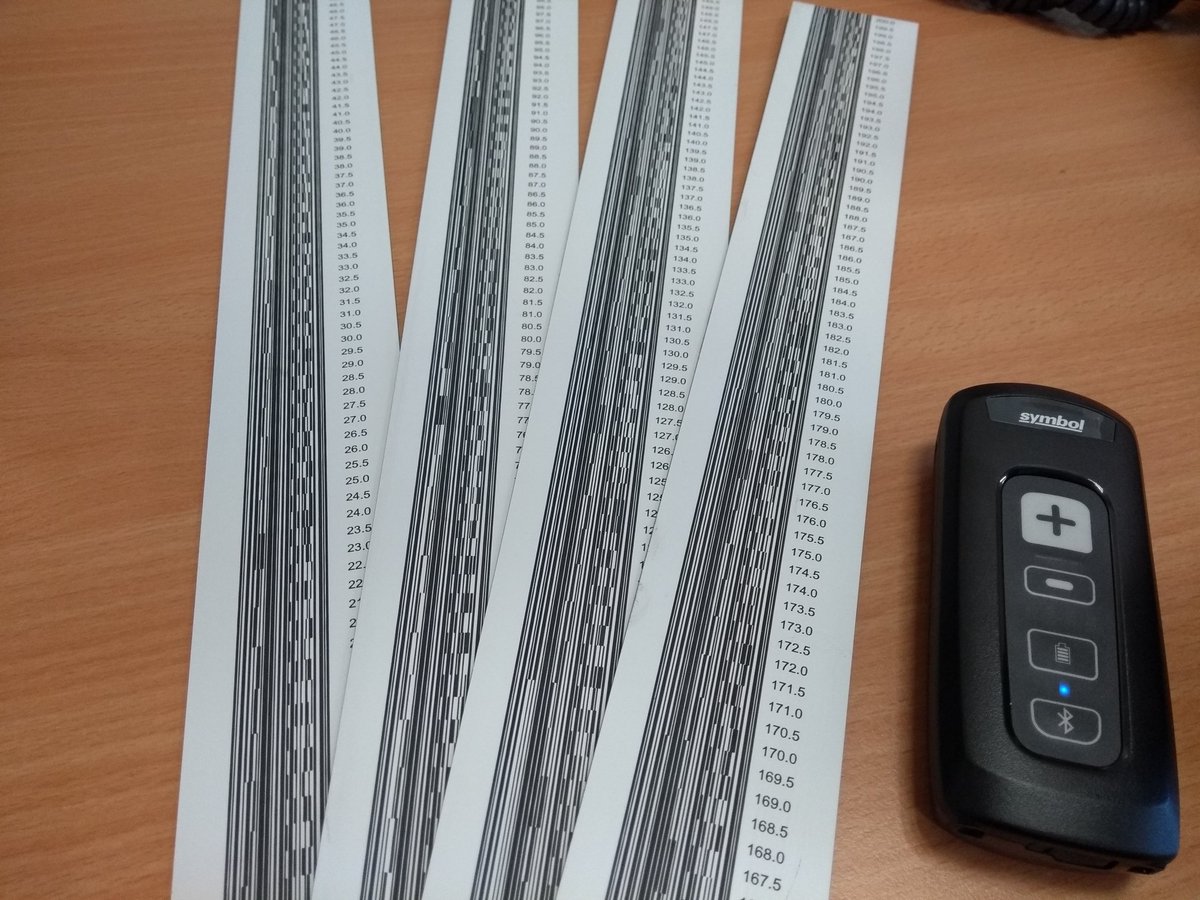 BazRaubach's tweet photo. Finally got our second version (laser engraved) of the barcoded measuring stick used with #GerminateScan thanks to @TASLaser
(First version was cobbled together by @cardinalb and me)
Looking forward to trying it out in the polytunnels!
@JamesHuttonInst @HuttonICS @HuttonCMS https://t.co/bKMuYjlRei