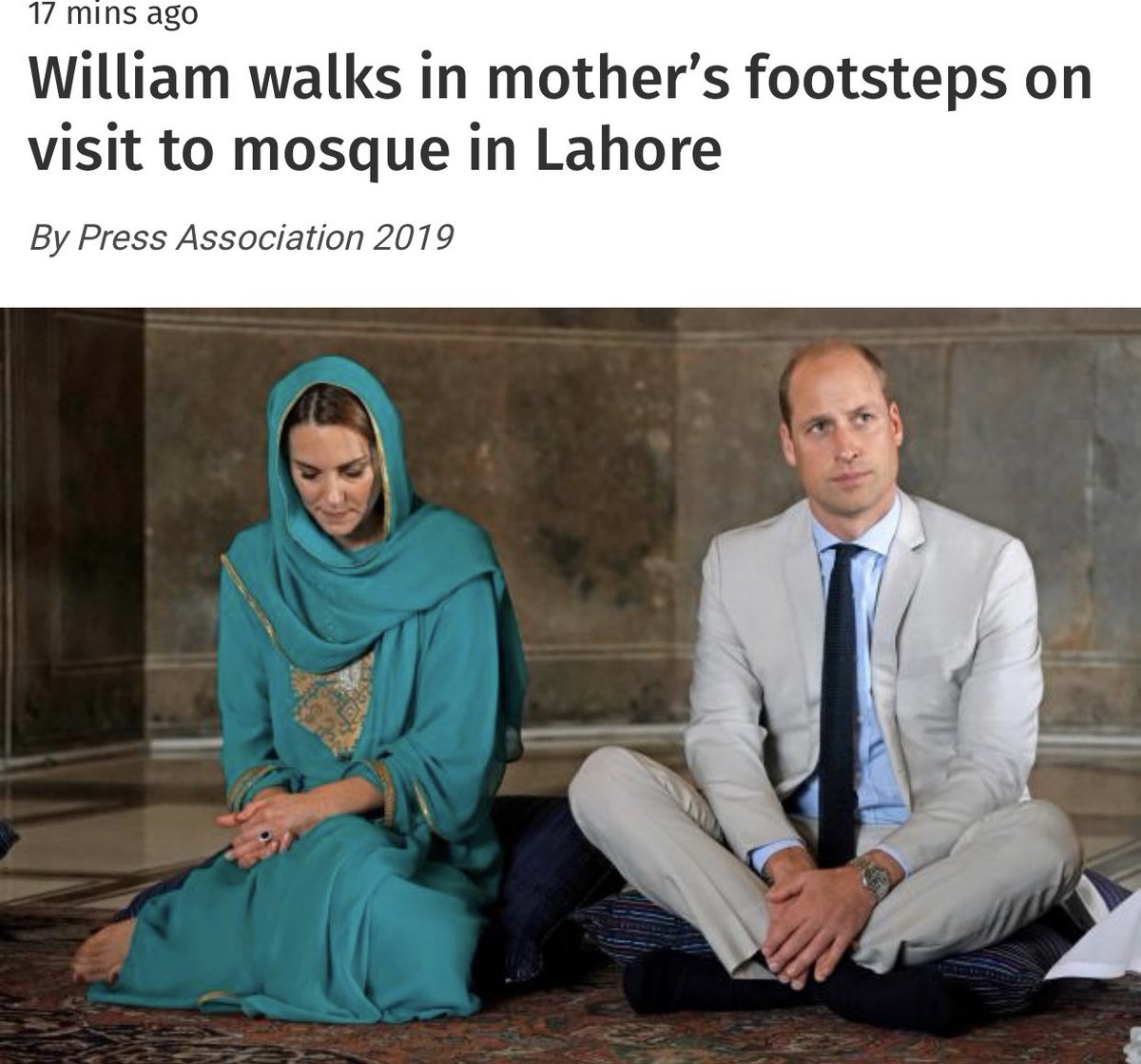 #RoyalsVisitPakistan Badshahi Mosque