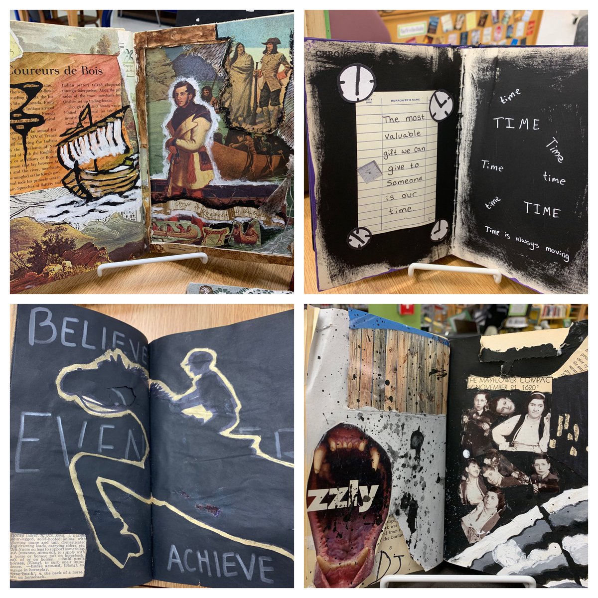 When the art students get ahold of discarded books, MAGIC happens! #WeAreBCS #BCS