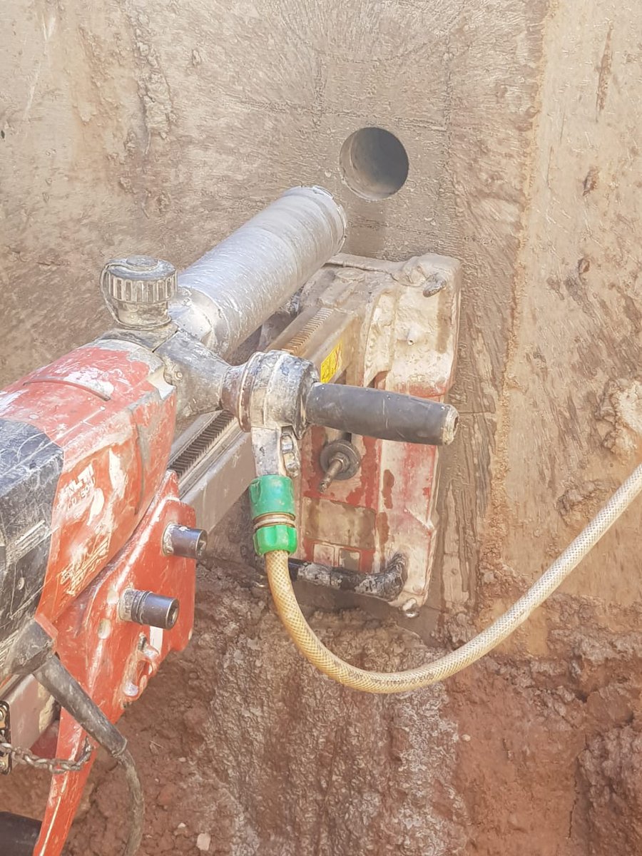 Labing02's tweet image. Ensayo extracción de testigos de hormigón en tabique de hormigón armado