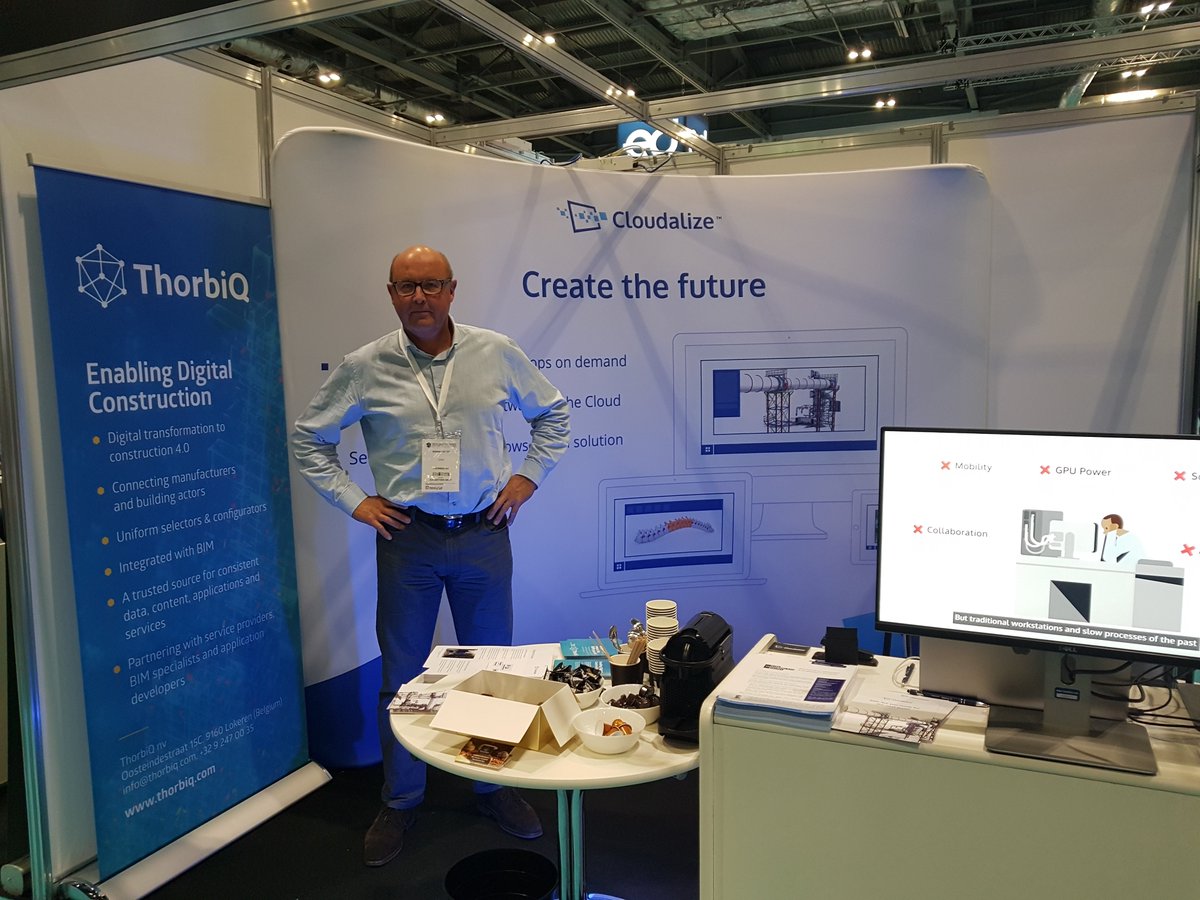 <a href="/ThorbiQ/">ThorbiQ</a> touched ground in London for @DigiConWeek to join forces with <a href="/Cloudalize/">Cloudalize</a>!
Come say hi @ stand F38 to CCO <a href="/erwinheyse1/">erwin heyse</a>, he can show you how we help companies excel in the construction industry by enabling digital collaboration.  
#digiconweek #dcw19 #contech #proptech
