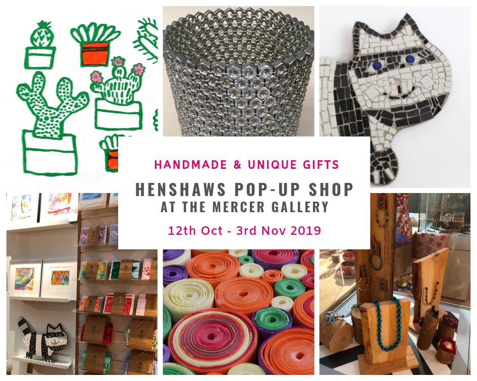 Our workshops promote life skills & social skills, supporting disabled people to become more independent in their everyday lives. In the process, our Art Makers create unique, beautiful, #handmade #art which is now available to buy in Henshaws #PopUp Shop @MercerGallery