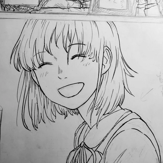 遥か昔に下書きだけして放置してた奴にちょっとペン入れしてみたり 