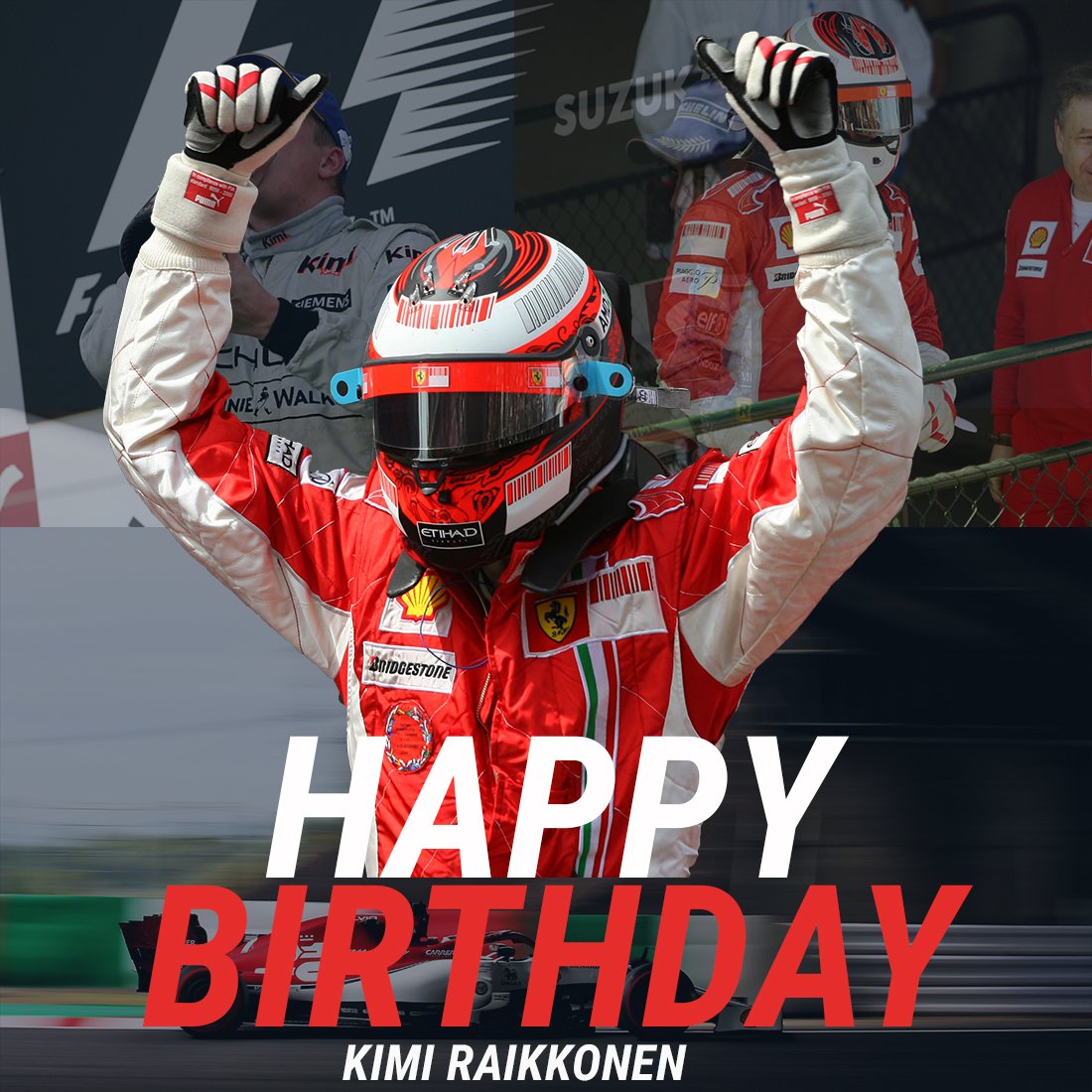  309 Race Starts 21 Victories 1 World Championship 103 Podiums

Happy Birthday, Kimi Raikkonen!   