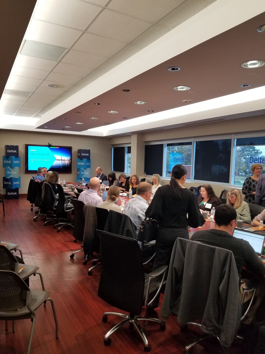 kmonsey24's tweet photo. The @Deltek team is on site in Toronto for our A&E Customer Day! It's a full house of #DeltekVision users ready to hear the latest with #DeltekVantagepoint! https://t.co/hHyNmpZGOy