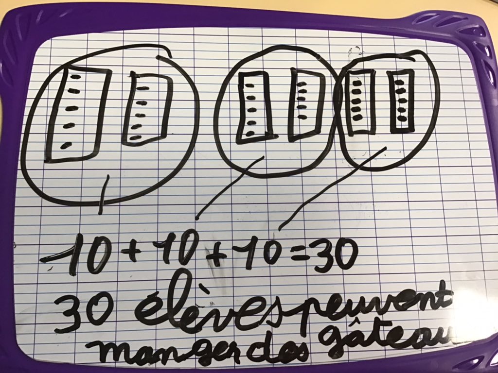ce1_MB's tweet photo. @chatocm11 @mathsenvie2 Nous avons vu 5 gaufres et pas 4 dans les paquets.Nous avons trouvé qu’il y a des gaufres pour 30 enfants. https://t.co/VT2jdL7NSk