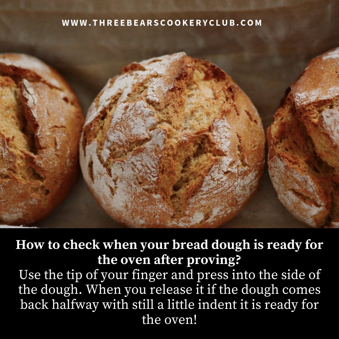 3bearscookery's tweet photo. Have you ever wondered how to check if your bread dough has been left to prove for long enough?? The wait is over 👇#bakingtips #provingbread #breadmaking #kidsbaking #threebearscookeryclub https://t.co/hCo20IOvVU