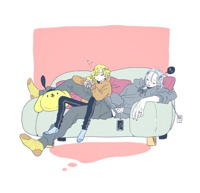 「grey hoodie sitting」 illustration images(Oldest)