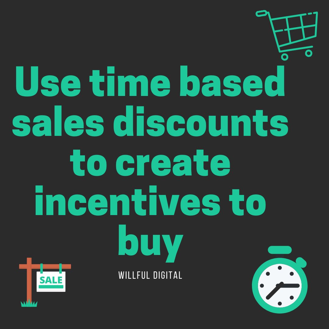 willful_digital's tweet photo. Giving your customers an incentive to buy now then later,offering a discount which will only last for a couple of minutes pushes higher conversion rates https://t.co/szlXKYCTpp