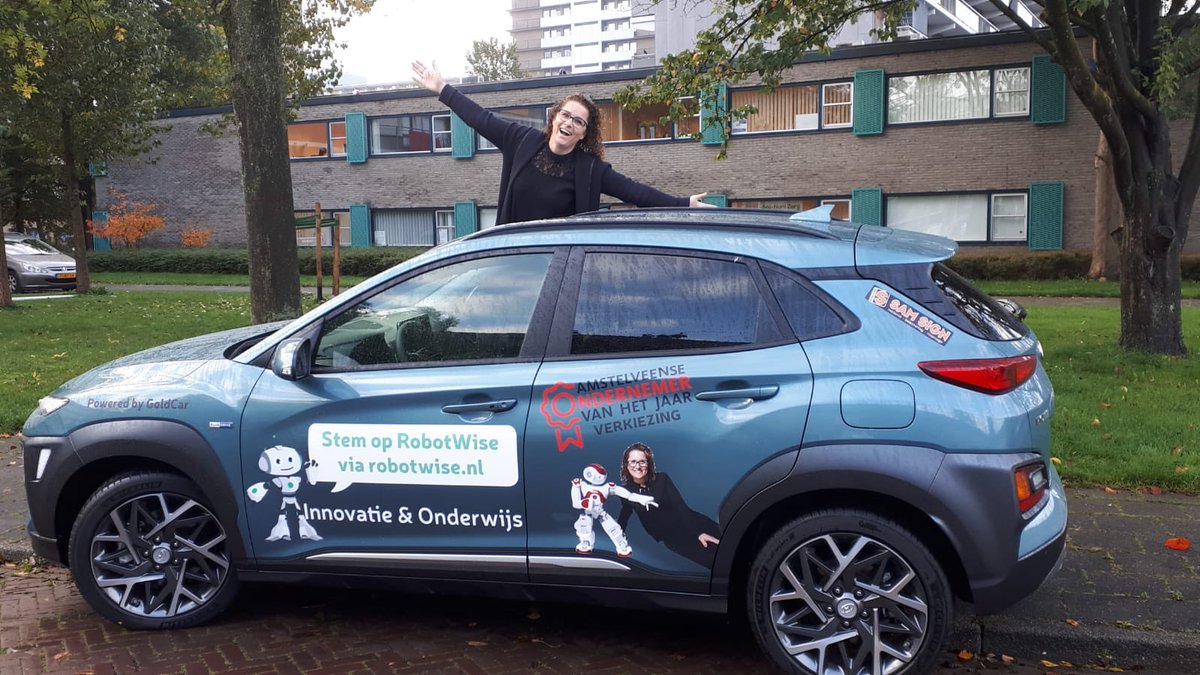RobotWise_Edu's tweet photo. Heb jij onze RobotWise auto al gespot? WIN een #robotles voor op #school of op je #werk een #teambuilding #workshop:
Hoe kan je winnen? Check https://t.co/nse5zRX8GI
Stem alvast op #robotwise via https://t.co/DdeuGur7Z0 voor @ovhj_amstelveen #ondernemervanhetjaar #Amstelveen https://t.co/T5TsxFIUZj