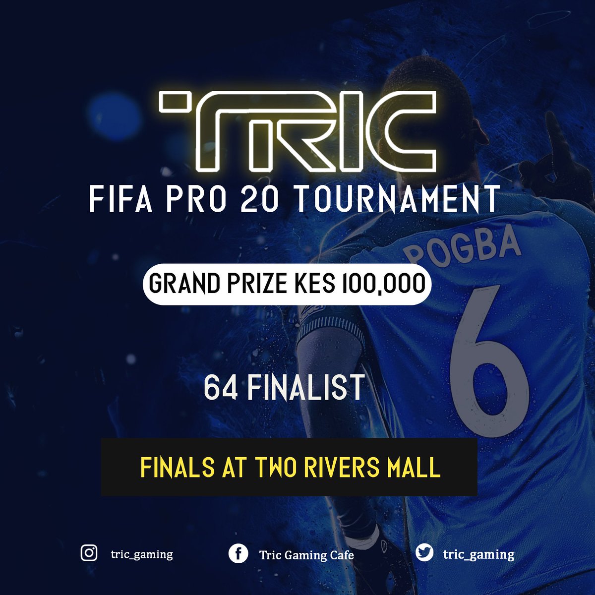 tric_gaming's tweet image. The most awaited day is almost here... The ultimate FIFA 20 tournament happening this 19th &amp;amp; 20th October 2019. 

Over 400 participants competing for Ksh. 100,000/- 

The grand finale will be @TwoRivers_KE #TwoGoodToBeTrue

#TricGaming 🎮