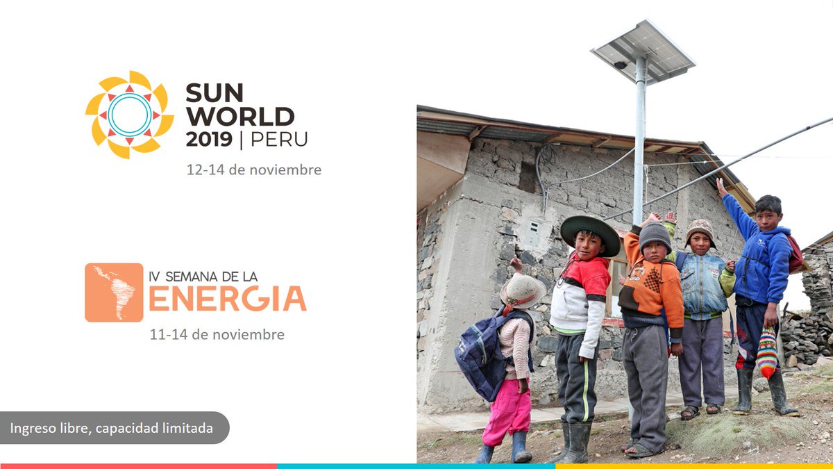 SunWorldExpo's tweet photo. Perú promueve el uso de energías renovables y se perfila como referente para las inversiones en tecnología solar en América Latina y el Caribe. 
Participa del evento internacional de energías renovables del año #SunWorld2019
👉 Regístrate: https://t.co/SDLCL0BzC4
👀 Ingreso libre https://t.co/pfPHAuL2uY