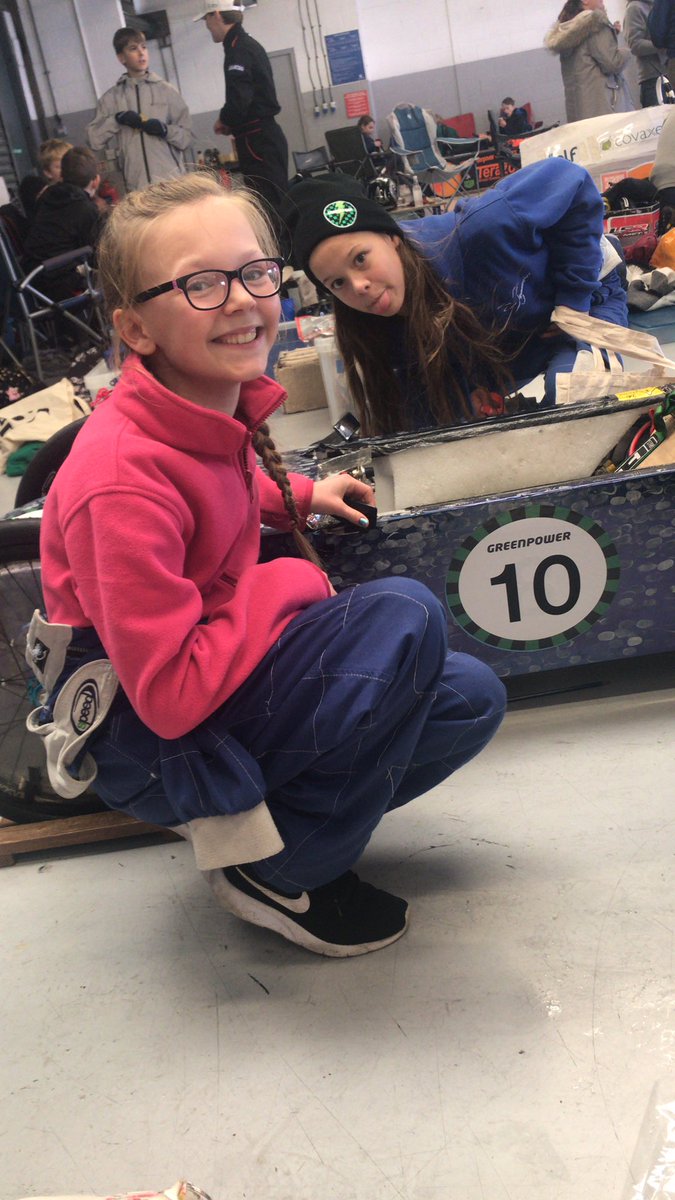 Hummingbird_PHS's tweet photo. Final inspections of Hummingbird have been done by two of our drivers! #anya #lexie #greenpower https://t.co/yw76remOEb