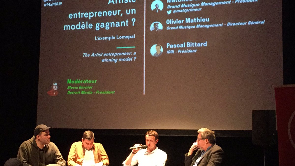 findikian's tweet photo. Artiste entrepreneur, c’est quoi ? C’est un artiste qui garde tous ses droits, un artiste qui ne « subit » pas. @MaMAevent avec Grand Musique Management @mattprimeur et @idol_io #emic #musicbusiness #lareleve https://t.co/09PUQ8wV1Y