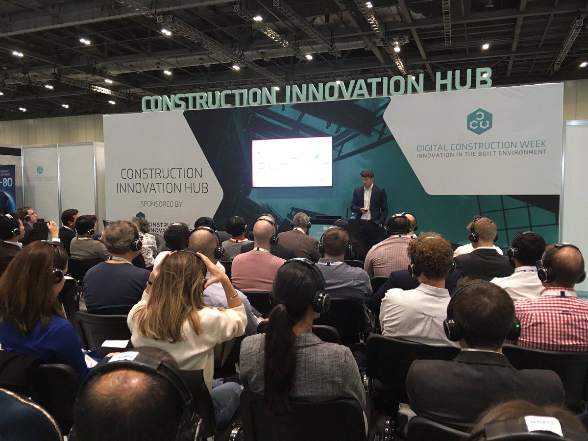 Our next speaker: Tom Hughes from <a href="/CambridgeCDBB/">Centre for Digital Built Britain</a> talking about their #DigitalTwin Hub and explaining how outcomes, data, insights and interventions interact #transformingconstruction #digitiseassets