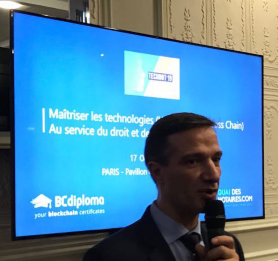 BCDiploma's tweet photo. #Technot19 #blockchain pour les #notaires 👍 Heureux d'avoir présenté aujourd'hui avec @p_mc_namara l'intégration de https://t.co/ji3mN2hUg1 au sein de @Quaidesnotaires : une belle application de notre technologie @MyEvidenZ !
$BCDT @EMLYONIncub @ChantalBaudron1 https://t.co/WOr92LIEUx