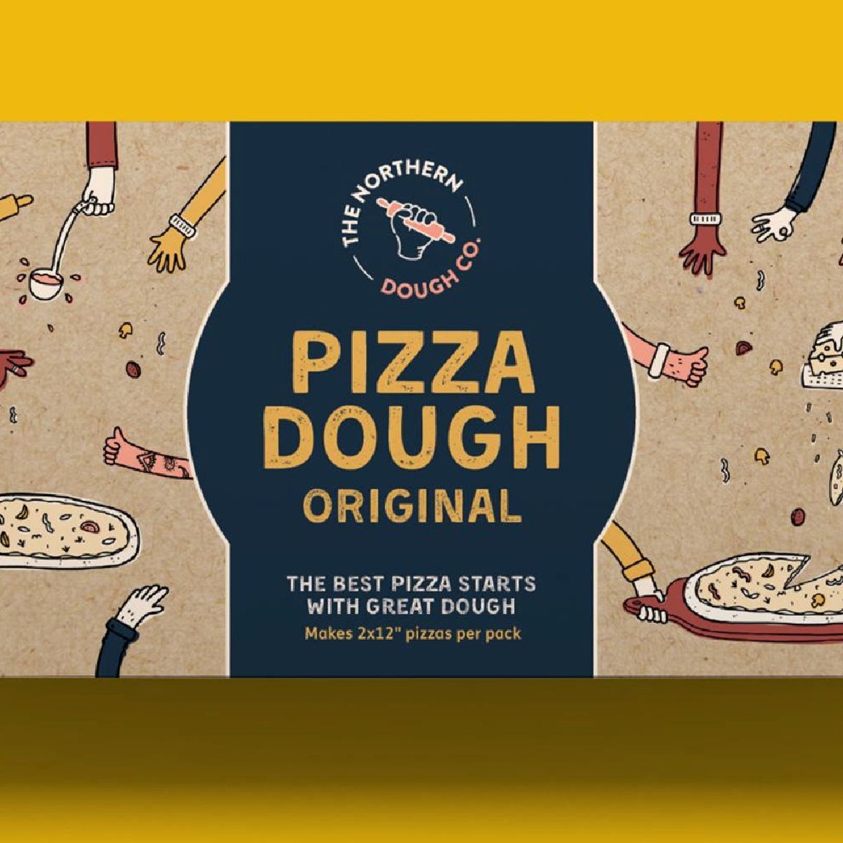 TheDieline's tweet image. We Love This Adorably Illustrated Pizza Dough Packaging @NorthernDoughCo - buff.ly/2IUrdlc #pizza #pizzapackaging #design #graphicdesign #packagingdesign #packaging #illustration