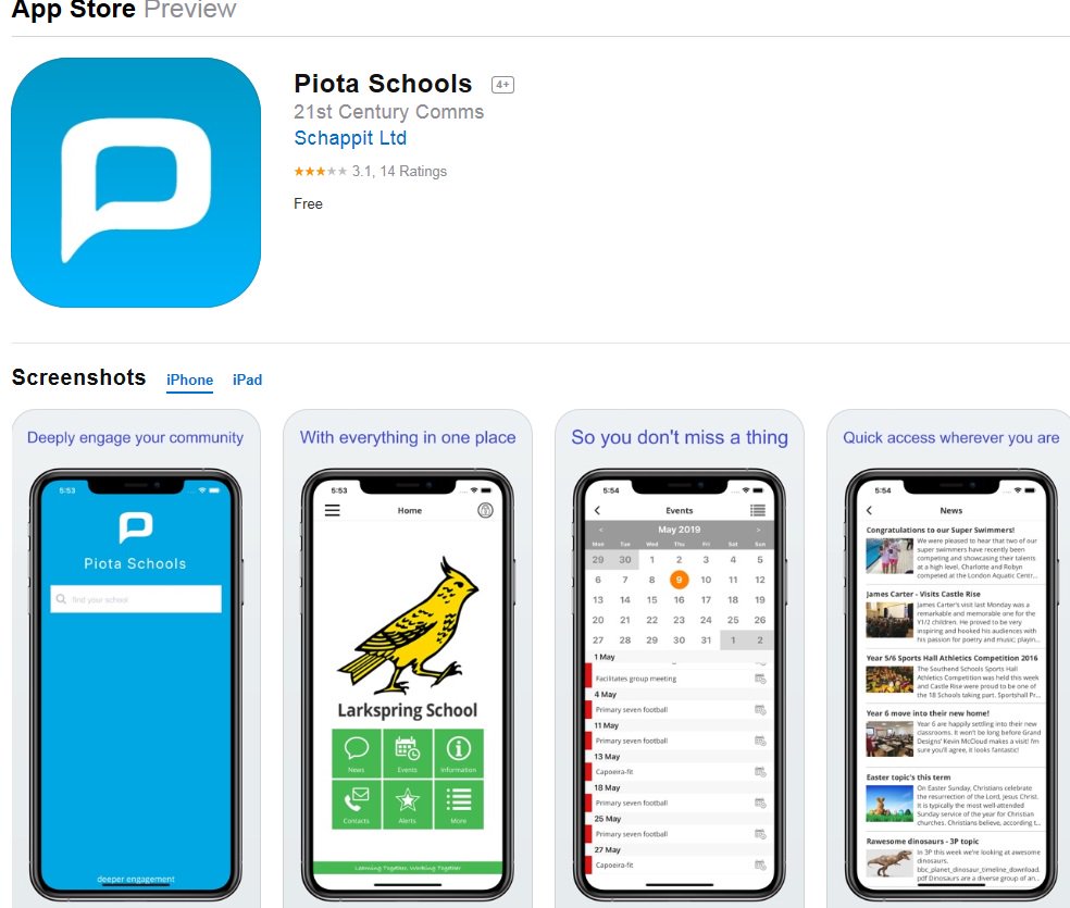 Weyfield goes paperless ! 
get involved :-) 
PIOTA school APP
<a href="/TKATAcademies/">TKAT: Achieving More Together.</a> 
<a href="/WeyfieldPTFA/">Weyfield PTFA</a>