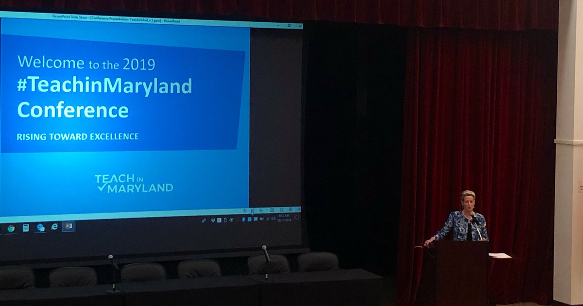 State Superintendent, Dr. Karen Salmon, speaking words of inspiration to over 250 high school Ss and  #FutureEducators at #TeachInMD #RisingTowardExcellence conference. 
<a href="/MdPublicSchools/">Maryland State Department of Education</a> <a href="/WorcesterSystem/">Worcester Schools MD</a> <a href="/WorcesterHR/">Worcester County Public Schools Human Resources</a>