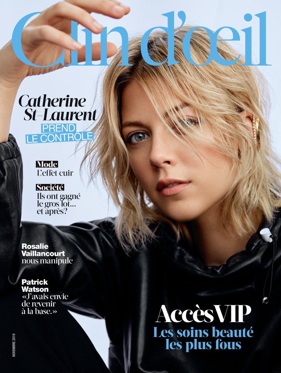 Notre magazine de novembre, avec Catherine St-Laurent en couverture, est en kiosque! 💙