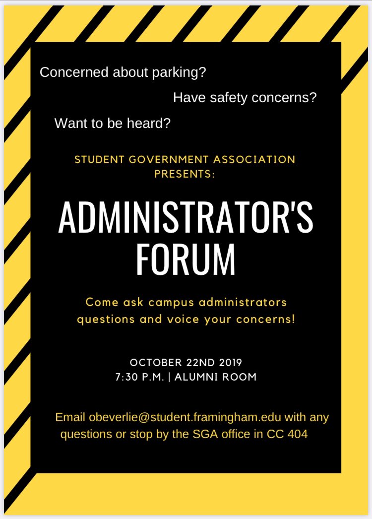 FSUStudentGov's tweet image. Do you have a question or an opinion that you feel should be heard by people who can genuinely make a difference here on campus? Come to the alumni room, Tuesday October 22nd, at 7:30pm and tell/ask some administrators!
