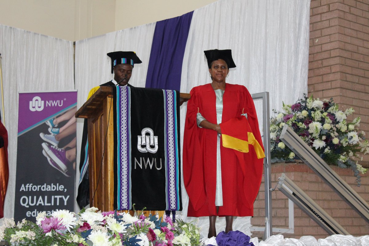theNWU's tweet photo. Congratulations to Dr Eileen Pooe who graduated with a PhD in Setswana. 🎓

She was conferred with a Doctor of Philosophy in Language &amp; Literature with a specialization in Setswana. This makes her the first in the Setswana department since its establishment 40 years ago.

#MyNWU https://t.co/juE3WTwy07