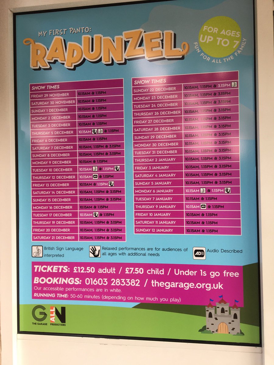 _TheGarage's tweet photo. Ok ok...we know it’s only October but we are just SO excited for My First Panto: Rapunzel! 

Thanks @cim_signs and @innercityD for making the building look so brilliant! 

Visit the website for full details-https://t.co/7tPomB6tOe https://t.co/GKCJUUsbuI