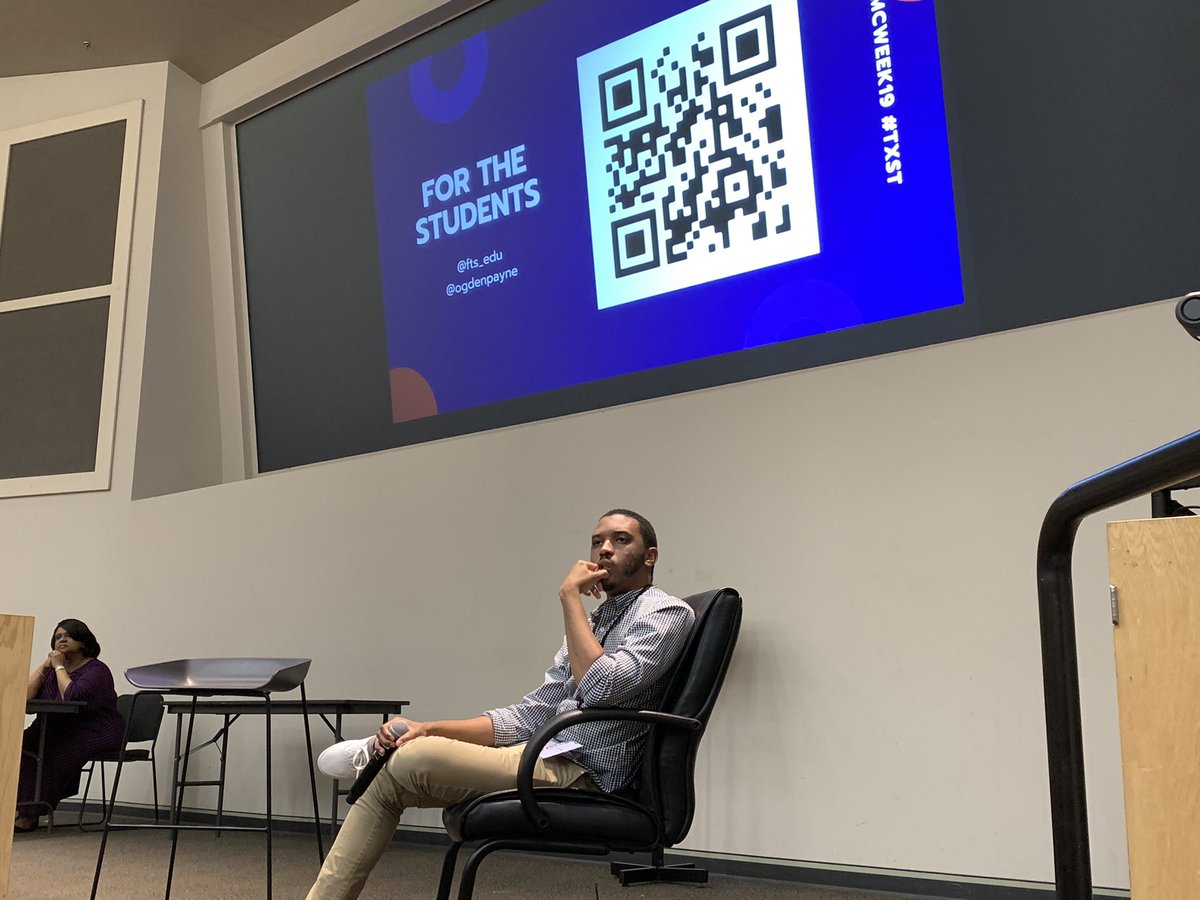 annakeyser_'s tweet photo. “I’ll probably end up asking my editor. Cause I don’t know if anyone wanted to be a music journalist. But yes for sure I want to do it.” says Payne on if there was going to be something for music journalist soon.
#masscommweek #TxSt @OgdenPayne https://t.co/poFk8FQxeM