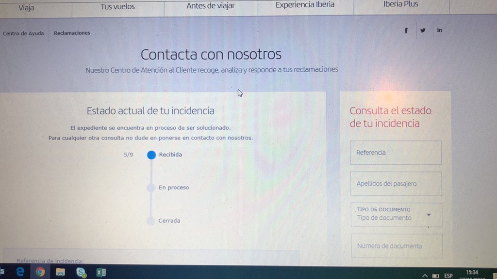 barthus's tweet photo. Más de 30 días habiles y todavía ninguna respuesta a mi reclamación... el servicio de Iberia es cada vez más desastrozo. Me dice por tel de poner otra reclamación para quejarme de que mi primera reclamación no esté siendo atendida en plazo #iberiadesastre #kafkaien #iberia https://t.co/EpJ2EXyKNR
