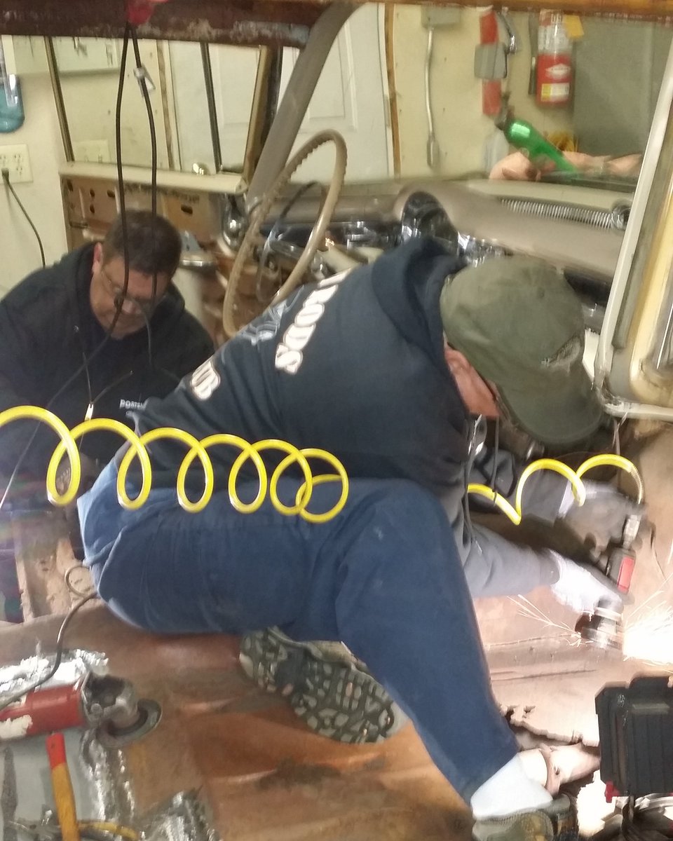 RodsClub's tweet photo. Work being done a Rust Rods! #rustrodscc #rustrods #ratrod #rust #rustrodscarclub #patina #project #ratrods #oldsmobile #57 https://t.co/Ef7PK0Ywy7
