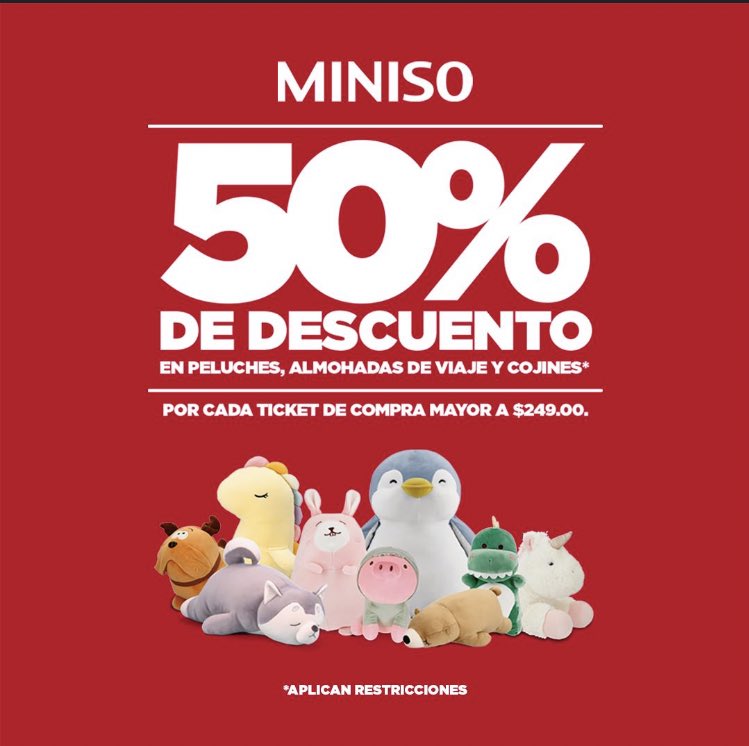 No peluches gigantes, Marvel o navidad. No aeropuertos. <a href="/MinisoMexico/">Miniso México</a>