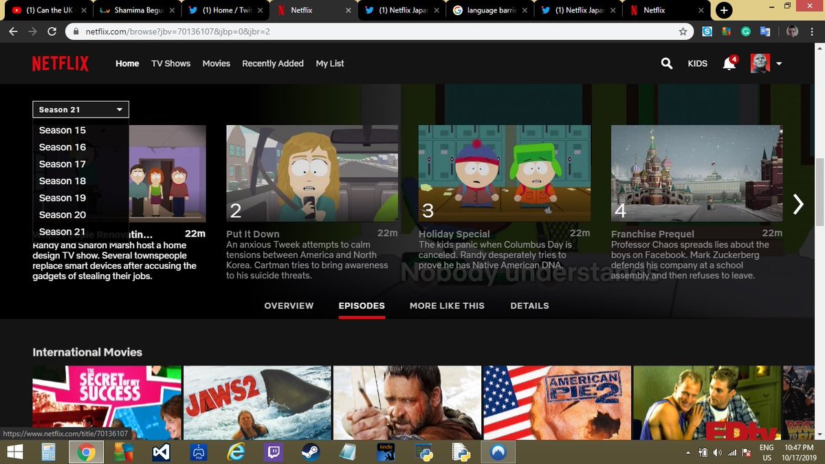 Netflix Japan ネットフリックス Are You Ready For South Park エミー賞 回受賞 ぶっ飛びすぎて放送禁止 全世界 一部除く から愛される大人向け風刺アニメ