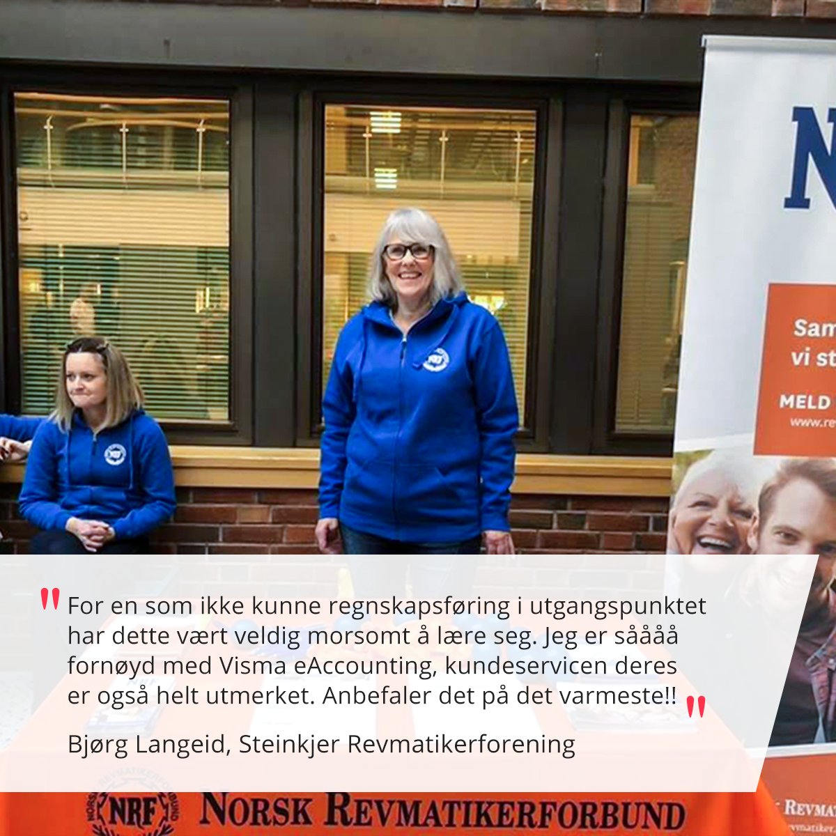 Må du kunne regnskapsføring for å ta i bruk Visma eAccounting? Ikke i følge Bjørg i Steinkjer Revmatikerforening😍 Les om andre kunders erfaringer med Visma eAccounting👉 bit.ly/Våre-kunder